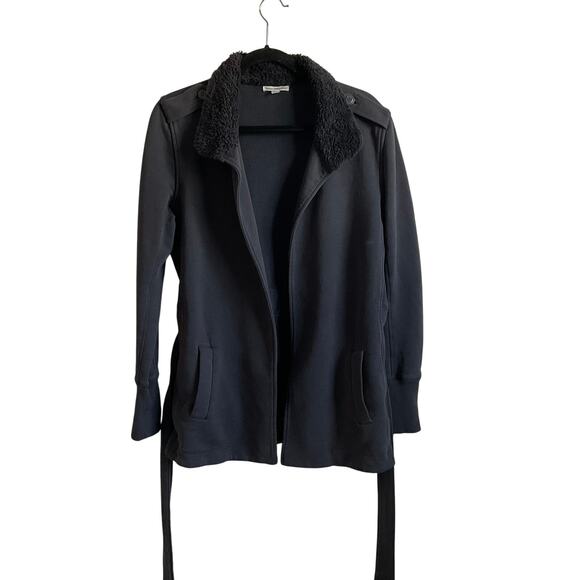 Standard James Perse Grey Belted Open Front Jacket - Size 4 (XL) - Picture 1 of 6